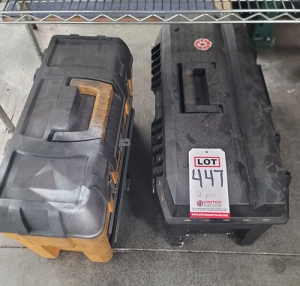 LOT - (2) PLASTIC TOOLBOXES-447
