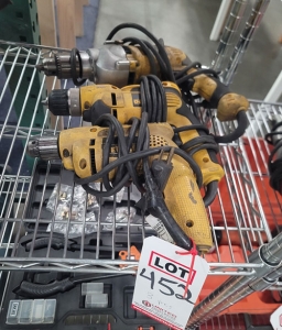 LOT - (3) DEWALT DRILLS-452