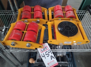 LOT - (4) VEVOR 6-TON MACHINE SKATES W/ POLYURETHANE WHEELS-459A