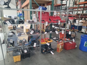 LOT - (3) WIRE RACKS: (1) 28" X 18" X 72" HT AND (2) 48" X 18" X 72" HT, CONTENTS NOT INCLUDED, (DELAYED PICKUP UNTIL TUESDAY, AUGUST 18)-463