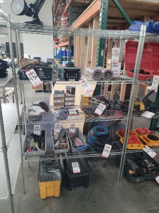 LOT - (3) WIRE RACKS: (1) 28" X 18" X 72" HT AND (2) 48" X 18" X 72" HT, CONTENTS NOT INCLUDED, (DELAYED PICKUP UNTIL TUESDAY, AUGUST 18)-463