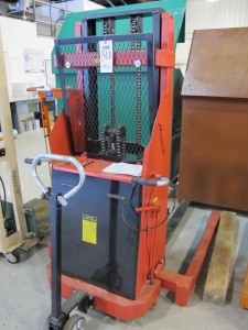 MOBILE PALLET TRUCK MODEL FTAFC96 1,500 LB CAP ELECTRIC LIFT, S/N 16685 (G-49) LOADING & HANDLING FEE $25-