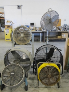 LOT (6) ASSORTED AIR FANS (G-49) LOADING & HANDLING FEE $5-