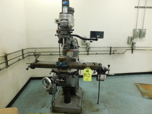 BRIDGEPORT VERTICAL MILL, S/N J305716, W/POWER DRAW BAR, ACU-RITE DIGITAL READ OUT, W/MACHINE VISE-403