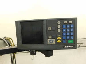 BRIDGEPORT VERTICAL MILL, S/N J305716, W/POWER DRAW BAR, ACU-RITE DIGITAL READ OUT, W/MACHINE VISE-403
