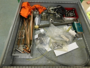 LISTA 8 DRAWER TOOL/PARTS CABINET, 28"X28"X60", W/LETTER & NUMBER STAMP SETS-406