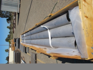 LOT STAINLESS STEEL PIPES 8"ID 20'L (W-46 YARD) LOADING & HANDLING FEE $25-