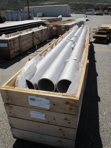LOT STAINLESS STEEL PIPES 5"ID 152"L (W-46 YARD) LOADING & HANDLING FEE $25-