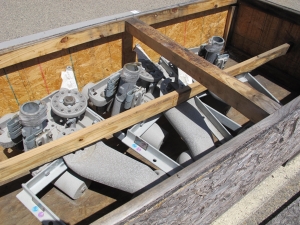 LOT (8) 4' X 8' X 1-1/4" X 1,633 LBS (TOTAL 13,064 LBS) & (1) 6' X 6' X 1-7/8" X 2,736 LBS STEEL METAL PLATES (W-46 YARD) LOADING & HANDLING FEE $350-