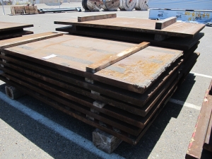LOT (8) 4' X 8' X 2" X 2,610 LBS (TOTAL 20,880 LBS) STEEL METAL PLATES (W-46 YARD) LOADING & HANDLING FEE $350-