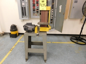 6"VERTICAL BELT SANDER, FLOOR MODEL, 1 H.P. DAYTON MOTOR-425