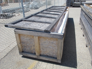 LOT (4) 5.5" X 68" ROUND STAINLESS STEEL PLATES (W-46 YARD) LOADING & HANDLING FEE $100-