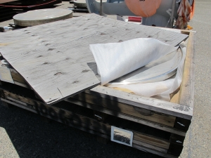 LOT (4) 5.5" X 68" ROUND STAINLESS STEEL PLATES (W-46 YARD) LOADING & HANDLING FEE $100-