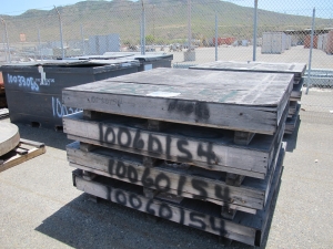 LOT (4) 5.5" X 68" ROUND STAINLESS STEEL PLATES (W-46 YARD) LOADING & HANDLING FEE $100-