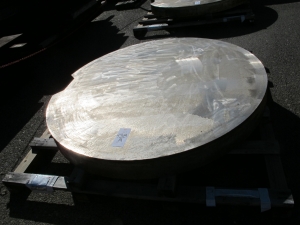 LOT (4) 5.5" X 68" ROUND STAINLESS STEEL PLATES (W-46 YARD) LOADING & HANDLING FEE $100-