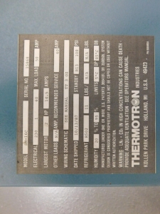 THERMOTRON SM-16C ENVIRONMENTAL TEST CHAMBER, W/ THERMOTRON 2800 PROGRAMMER/CONTROLLER, S/N 15868-440
