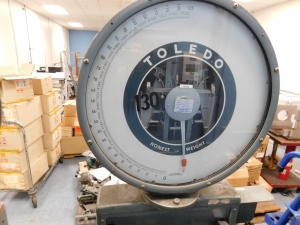 TOLEDO SCALE, MODEL 2181, S/N 541362 CAPACITY: 625 LBS.-448