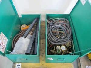 LOT (2) GREENLEE TOOL BOXES W/ CONTENTS (G-49) LOADING & HANDLING FEE $15-