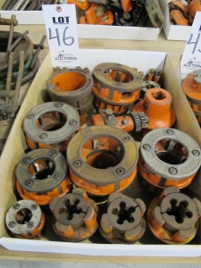 LOT ASSORTED RIDGID THREADING DIES (G-49) LOADING & HANDLING FEE $5-