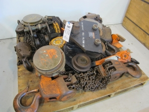 LOT ASSORTED CHAIN HOISTS (G-49) LOADING & HANDLING FEE $15-