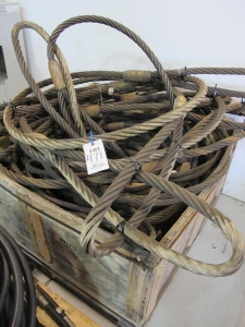 LOT ASSORTED CABLE SLINGS (G-49) LOADING & HANDLING FEE $15-