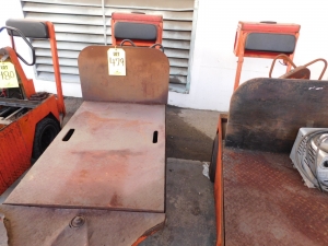 TAYLOR-DUNN MODEL 1159SC STAND UP ELECTRIC TRUCK, SOLID TIRES, S/N 32539-479