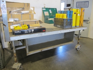8' X 66" X 3/16" PORTABLE WELDING TABLE (G-49) LOADING & HANDLING FEE $25-