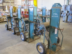 LOT (4) ANTHONY WELDING TANK CARTS (G-49) LOADING & HANDLING FEE $15-