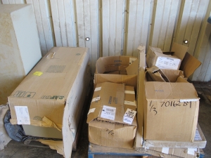 LOT (2) PALLETS ELECTRICAL SUPPLIES & CABINETS (G-49) LOADING & HANDLING FEE $30-