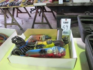 ASSORTED ELECTRIC HAND GRINDERS & DRILL-59