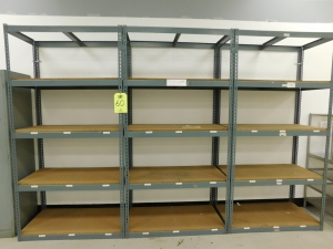 LOT OF (3) 4'X2'X8' ADJUSTABLE HEAVY DUTY SHELF UNITS-60