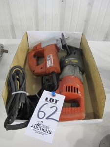 LOT (2) ASSORTED ELECTRIC HAND TOOLS (G-49) LOADING & HANDLING FEE $5-