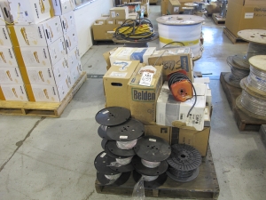 LOT (2) PALLETS ASSORTED CABLE SPOOLS (G-49) LOADING & HANDLING FEE $30-