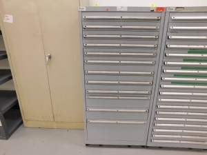 LISTA 12 DRAWER TOOL/PARTS CABINET, 28"X28"X60"-64