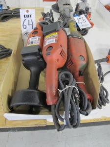 LOT (3) MILWAUKEE ELECTRIC DIE GRINDERS (G-49) LOADING & HANDLING FEE $5-