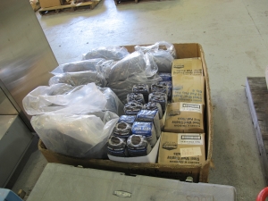 LOT (2) PALLETS ASSORTED CABINETS, TOOL BOXES & STEEL WOOL (G-49) LOADING & HANDLING FEE $30-