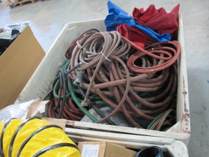 LOT (2) PALLETS ASSORTED AIR & WATER HOSES, ETC. (G-49) LOADING & HANDLING FEE $30-