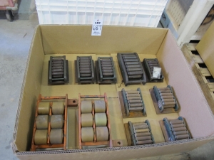 LOT (2) PALLETS ASSORTED MACHINE DOLLIES & ELECTRICAL CORDS (G-49) LOADING & HANDLING FEE $30-