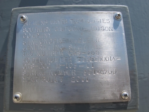 SIEMENS WATER TECHNOLOGIES MODEL 103020014 WATER TANK, LINED VESSEL, S/N 3014A100, MFG 8/2011 (G-49 OUTSIDE) LOADING & HANDLING FEE $250-