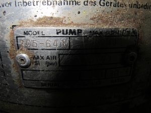 CRACGO MODEL 2052641 HIGH PRESSURE PUMP S/N: 143-72