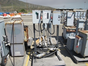 LOT ASSORTED ELECTRICAL BOXES & TRANSFORMERS (G-49 YARD) LOADING & HANDLING FEE $15-