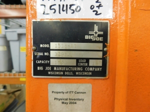 BIG JOE ELECTRIC POWER LIFT, MODEL 1518-R7-87