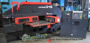 33 Ton Used Amada Vipros 345 Hydraulic CNC Turret Punch, Mdl. Vipros 345,Fanuc 04PC CNC Control, Hydraulic Clutch, Brake, and Ram, (2) Auto Indexing (1989)-3