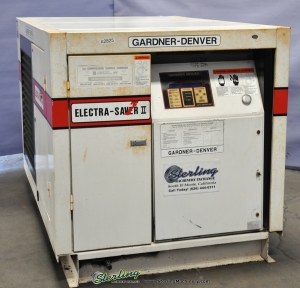 200 CFM Used Gardner Denver Electra Saver Turn Valve Rotary Screw Air Compressor, Mdl. Electra Saver EAH99A, 50 H.P., Hours On Meter : 67,624.4, AutoSentry ES+ Compressor Control, Direct Drive Non Geared Airend, Heavy Duty Inlet Air Filter, AirSmart-12