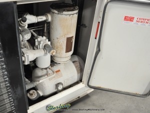 200 CFM Used Gardner Denver Electra Saver Turn Valve Rotary Screw Air Compressor, Mdl. Electra Saver EAH99A, 50 H.P., Hours On Meter : 67,624.4, AutoSentry ES+ Compressor Control, Direct Drive Non Geared Airend, Heavy Duty Inlet Air Filter, AirSmart-12