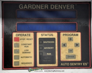 200 CFM Used Gardner Denver Electra Saver Turn Valve Rotary Screw Air Compressor, Mdl. Electra Saver EAH99A, 50 H.P., Hours On Meter : 67,624.4, AutoSentry ES+ Compressor Control, Direct Drive Non Geared Airend, Heavy Duty Inlet Air Filter, AirSmart-12
