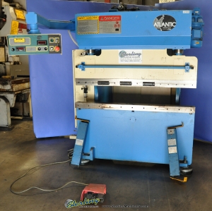 45 Ton x 5' Used Atlantic Hydraulic Press Brake, Mdl. HDE45-5, Tonnage Indicator, Light Curtains, Rear Safety Guard-52