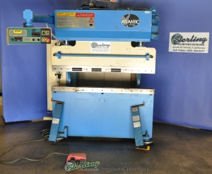 45 Ton x 5' Used Atlantic Hydraulic Press Brake, Mdl. HDE45-5, Tonnage Indicator, Light Curtains, Rear Safety Guard-52