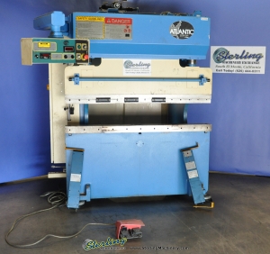 45 Ton x 5' Used Atlantic Hydraulic Press Brake, Mdl. HDE45-5, Tonnage Indicator, Light Curtains, Rear Safety Guard-52