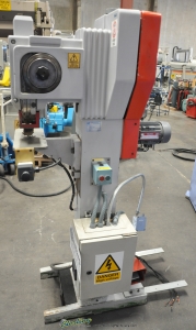 Used B & TR Rivet Machine, Mdl. HS20, Dual Palm Control, Foot Pedal, Hopper and Feeder-62
